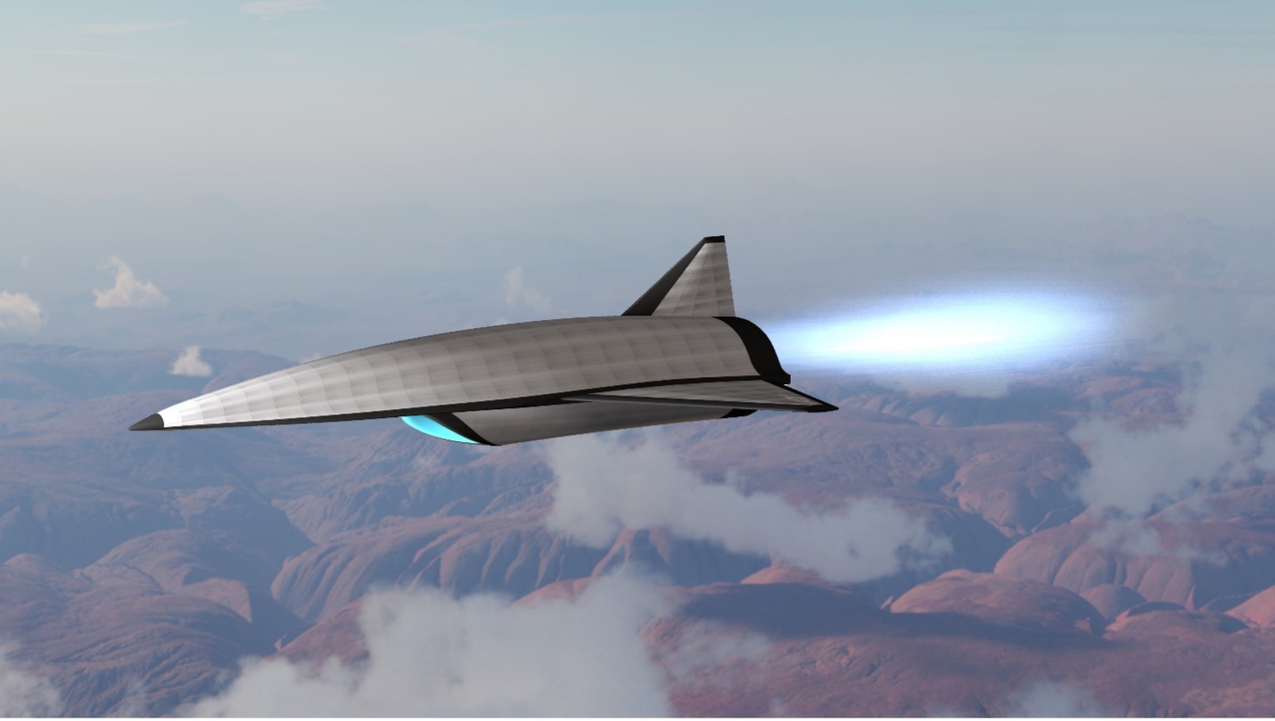 Rendering of AFRL/Leidos air-breathing hypersonic system